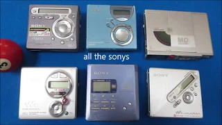 Minidisc portable player recorder collection rated worst to best MD