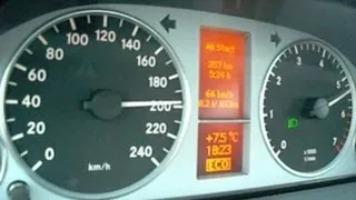 Mercedes B180 top speed acceleration 0-100 km/h