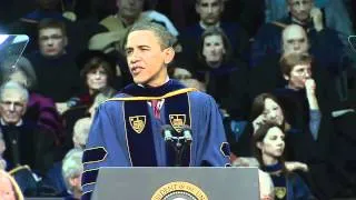 President Barack Obama 2009 Notre Dame Commencement Snippet