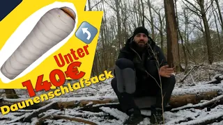 Geheimtipp!! | Nur 960 Gramm Daunenschlafsack | -9 Grad Comfort Temperatur | unter 140€