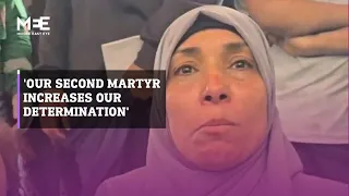 Palestinian mother bids farewell to her second son killed by Israel.