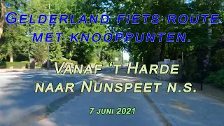 Nederland - fietsland. Vanaf 't Harde naar Nunspeet. Met knooppunten. 7 juli 2021.