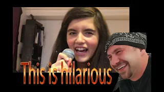 ANGELINA JORDAN BEING FUNNY & SINGING CRY ME A RIVER (REACTION)