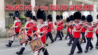 WINDSOR CASTLE GUARD 1st Bn. Welsh Guard Corps of Drums with 1st Battalion Welsh Guards 4th Jun 2024