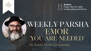 Weekly Parsha - Emor "You are needed" with Rabbi Moshe Krasnianski - Chabad TMR