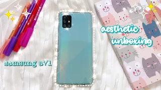 the most aesthetic android phone ☁️ | aesthetic unboxing samsung galaxy a71 | asmr ✨ ( ꈍᴗꈍ)