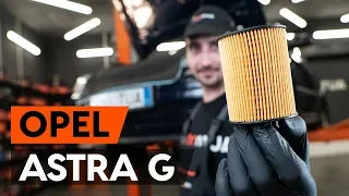 How to change oil filter and engine oil on OPEL ASTRA-G CC 1 (F48_,F08_) [TUTORIAL AUTODOC]