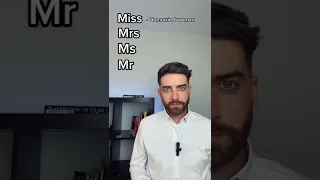 What’s the difference between MISS, MRS, MS and MR in English? 🔥