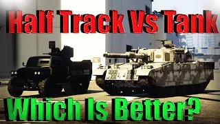 Gta 5 Online | Rhino Tank Vs Half Track - Speed, Armor, Power, And More Details