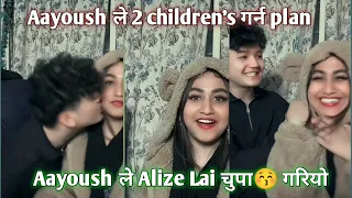 Aayoush ले Alize लाई kiss गरियो😚Aayoush Alize ko live. romantic video 😍 @AayoushSinghThakuriOfficial