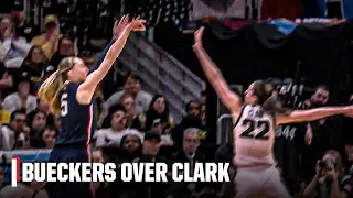 Paige Bueckers nails a 3 OVER Caitlin Clark 😱 | NCAA Final Four | ESPN College Basketball