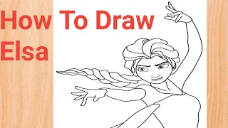 How To Draw Elsa |Elsa Frozen drawing step by step|Easy to draw Elsa Frozen #elsa #elsafrozen #art