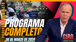 Policías de Campeche denunciaron agresiones sexuales | Ciro | Programa Completo 20/marzo/2024