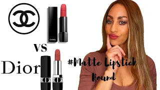 CHANEL vs DIOR! Matte lipstick round🥊ROUGE DIOR and CHANEL ROUGE ALLURE VELVET EXTRÊME