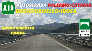 Autostrada A19 Palermo-Catania, da Buonfornello a Irosa+nuovo VIADOTTO HIMERA [Driving in Sicily]