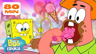 Bob Esponja | ¡80 MINUTOS de los más dulces antojos en Fondo de Bikini! 🍦| Bob Esponja en Español