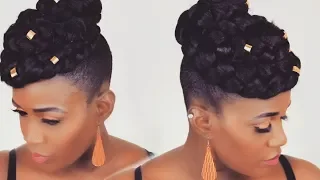 10 MINUTE FAUX HAWK UPDO ON SHORT  NATURAL HAIR