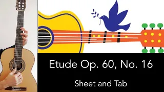 Etude Op 60, No. 16 (M. Carcassi), Performance, Tutorial with Free sheet and Tab