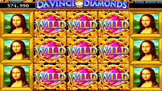 ★★JACKPOT HANDPAY★★$4000 BETS★★DAVINCI DIAMONDS HIGH LIMIT SLOT MACHINE BUENO DINERO MUSEUM SLOTS