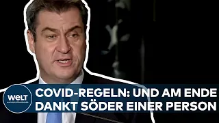 MARKUS SÖDER: Corona! Und am Ende seines Statements lobt der CSU-CHEF den künftigen Kanzler Scholz