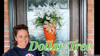 BEAUTIFUL DOLLAR TREE CARROT WREATH 🥕🐇