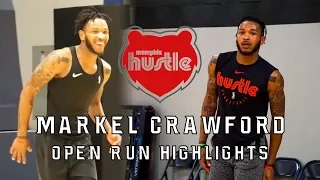 Memphis Hustle Guard, MARKEL CRAWFORD, Shoots Lights Out | Open Run Highlights