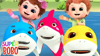 Move Like Sea Animals | Sea Animal Songs | Super Bobo 4K Nursery Rhymes & Kids Songs-Blue Fish