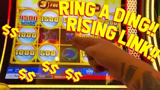 NO LONGER WORRIED!! with VegasLowRoller on Rising Link Slot Machine!!