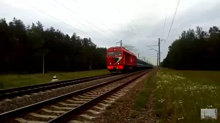 Тепловоз ТЭП70БС-048 с поездом №647 Гомель - Минск