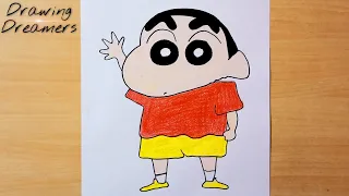 How to draw ShinChan step by step || Color Drawing Shin-Chan Nohara yo yo