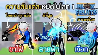 BLOX FRUITS ความลับแต่ละหมัดในโลก1 ขาไฟVSหมัดสายฟ้าVSหมัดเงือก [EP.10]