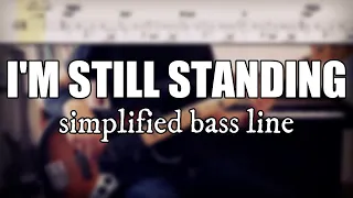 I'm Still Standing - Elton John | Simplified bass line with tabs #10