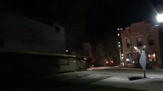 KCS Pulls Military Loads in Tipp City, Ohio at Night