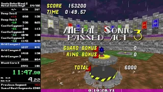 SRB2 v2.2.10 Metal Sonic any% speedrun in 22:22.42 IGT (24:27.89 RTA) [OLD]