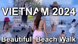 Beach Walk 🇻🇳 Walking on Vietnam Beach in Vung Tau Vietnam 2024