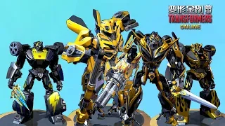 TRANSFORMERS Online - Bumblebee All Version Skin vs Weapons PVP PVE Training Gameplay Video 2018