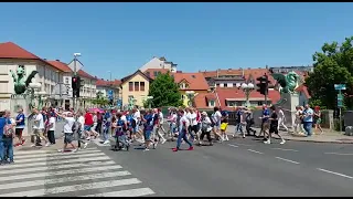 La carica dei tifosi dello Zaksa a Lubiana