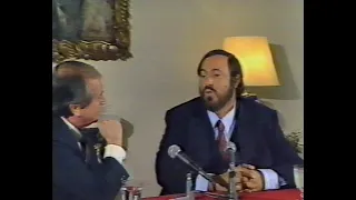 Luciano Pavarotti en Argentina entrevista de JC Mareco (1987 - Canal 13)