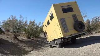 Offroad Fahrtraining Extrem, Die Grenzen meines Mercedes Vario / mit Camper zu Schlammvulkanen