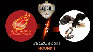 S18 Round 1 - HotShots 5.0 vs Aguilas Veteranos