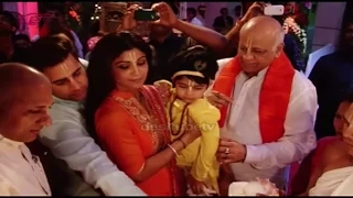 Shilpa Shetty With Hubby Raj & Cute Son Vivaan At ISKCON TEMPLE