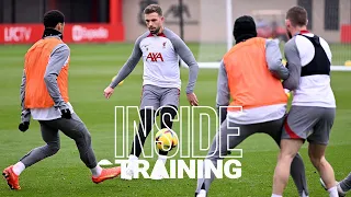 Inside Training: All-action session and brilliant two-touch shooting challenge ahead of Man Utd