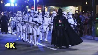 Darth Vader & Stormtroopers Imperial March - Disney's Hollywood Studios Galactic Nights - 4K