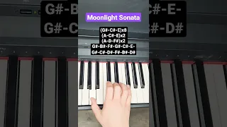 Moonlight Sonata Beethoven - piano tutorial