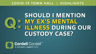 Should I Mention My Ex's Mental Illness During Our Custody Case?