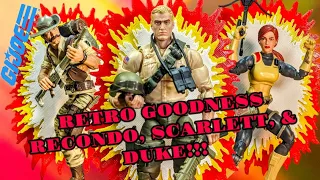 G.I.Joe Classified- NEW & IMPROVED RETRO WAVE- RECONDO, SCARLETT, & DUKE- Action Figures Reviews!!!