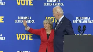 Joe Biden Gets Confused After His Speech, Is Guided Off Stage By New Mexico Governor