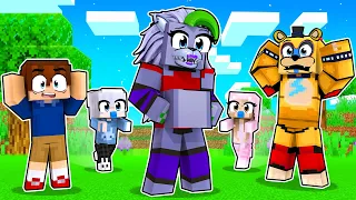 Roxanne Wolf has 100 BABIES CHALLENGE with Glamrock Freddy?! in Minecraft