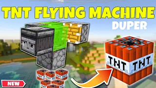Easiest TNT Duper Flying Machine - Minecraft Bedrock 1.19!