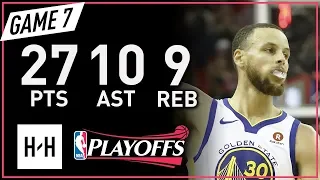 Stephen Curry Full Game 7 Highlights vs Rockets 2018 NBA Playoffs WCF - 27 Pts, 10 Ast, 9 Reb!